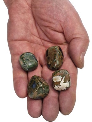 Pozitif Doğal Taş Riyolit Doğal Taş 50 Gram Tamburlu Parçalar 105-4