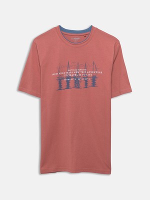 Lc Waikiki Yeni Sezon Bisiklet Yaka Kısa Kollu Baskılı Penye Erkek Tişört