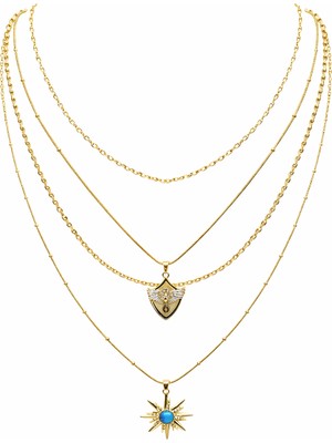 Venüs Design Çelik Çoklu Kolye Seti