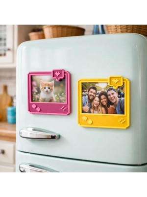 Otscraft Studio Pixelframe Retro Oyun Konsolu Tasarımlı Fotoğraf Magneti Instamax Mini – Nostaljik Dekoratif Hediye