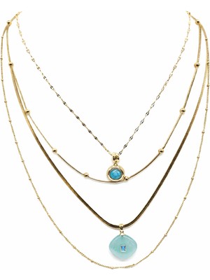 Venüs Design Çelik Çoklu Kolye Seti