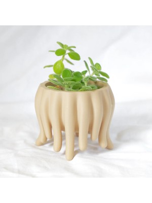 Talha3D 🖤 Damla Formlu Modern Saksı – Dekoratif Tasarım Saksı