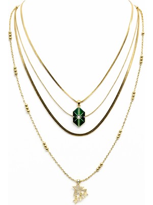 Venüs Design Çelik Çoklu Kolye Seti