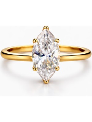 Venüs Design Çelik Tek Taş Yüzük (Ayarlanabilirdir)