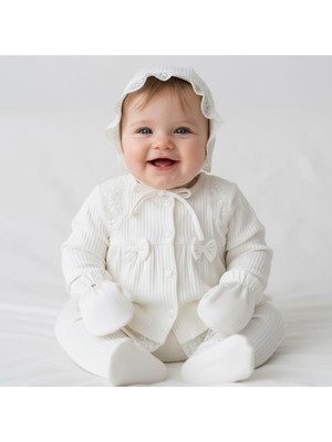 Milays 0-3 Ay Kız Bebeklere Organik Pamuk Premium Kalite Monalisa Dantelli 10 Lu Takım