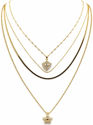 Venüs Design Çelik Çoklu Kolye Seti