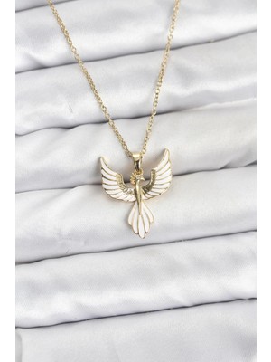 Shopwave 316L Çelik Zincir Gold Renk Anka Kuşu Model Kadın Kolye - TJ-BKO10879