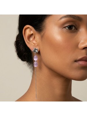 THEIA GemWorks Vio - Selenit & Hematit Küpe