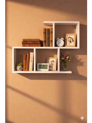 Rafixa Modern Geometrik Duvar Rafı Model 129