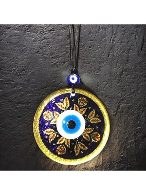 Brf Mixperi Kırmızı Laleli Renk Cam Süs Altın Varaklı Duvar Dekoru