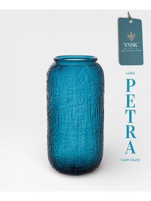 YNSK Luxury | Petra | Ithal Iskandinav Tarz Cam Vazo 26 cm