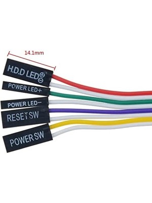 Brf 5064 Ana Kart Power Kablosu LED Işıklı Reset Açma Kapama Butonu Kablosu On Off Switch