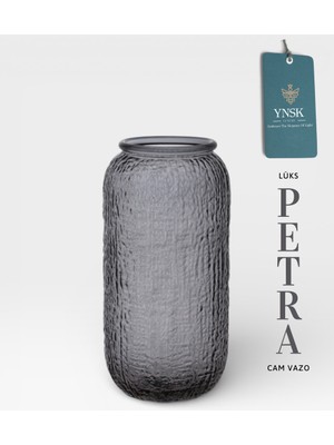 YNSK Luxury | Petra | Ithal Iskandinav Tarz Cam Vazo 26 cm