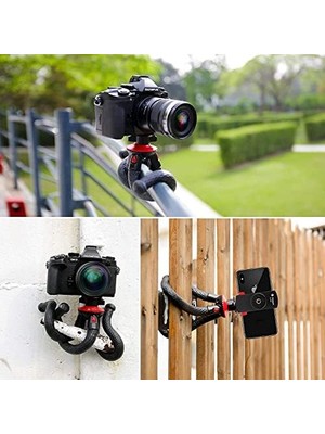 Brf Profesyonel Fotoğraf ve Video Çekimi Tripot Telefon Tutucu Esnek 360 Açılı Youtuber Tripodu,