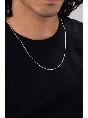 Normadia 1.4mm Pullu Gümüş Kolye Zinciri, 925 Ayar Sterling Silver, Zarif Tasarım