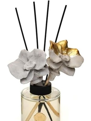 Brf 200 ml -Gri Seramik Taş Bambu Çubuklu Oda Kokusu