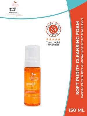 Goaje Skincare Hassas Ciltler için Yumuşak Yüz Temizleme Köpüğü, Soft Purity Cleansing Foam, 150 ml