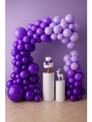 Balonsan Balon Seti 60 Adet ( Lila-Mor-Makaron Lila)