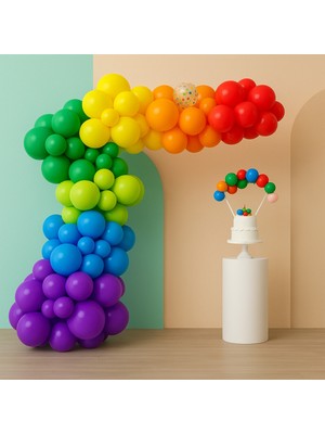 Balonsan Balon Seti 75 Adet ( Turuncu-Sarı-Mor-Koyu Yeşil-Koyu Mavi-Kırmızı-Açık Yeşil)