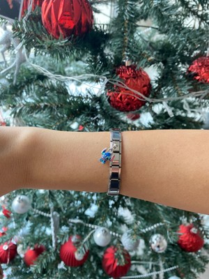 Normadia Unisex Çelik Italyan Charm Bileklik, Stitch Figürlü, Ayarlanabilir, Şık ve Dayanıklı