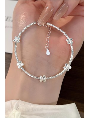 Normadia Minimal Tasarım Kelebek Bileklik, Parlak Taşlı Zarif Takı