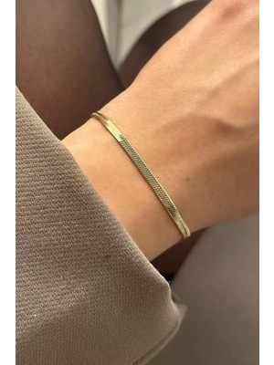 Normadia Altın Renk Italyan Zinciri Çelik Bileklik, Şık ve Zarif Takı