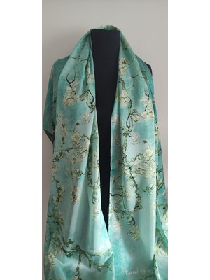 Hera Mağaza Ipek Şal-Van Gogh Badem Ağacı Desenli