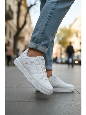 Enoch Ortopedik Lazer Kesim Detaylı Düz Taban Sportif Ayakkabı