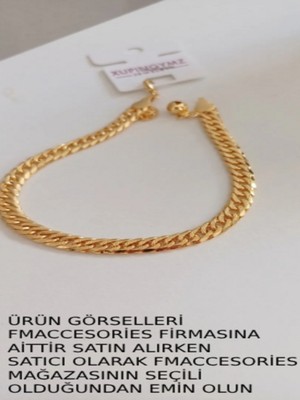 Normadia Şık Çelik Bileklik, Altın Kaplama, 22 Ayar Gold Renk, Garantili
