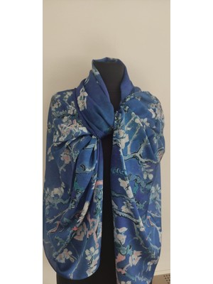 Hera Mağaza Ipek Şal-Van Gogh Badem Ağacı Desenli