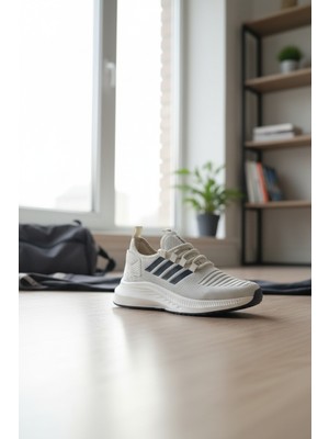 Enoch Ortopedik Ultra Hafif Şeritli Fileli Çoraplı Sneaker Spor Ayakkabı