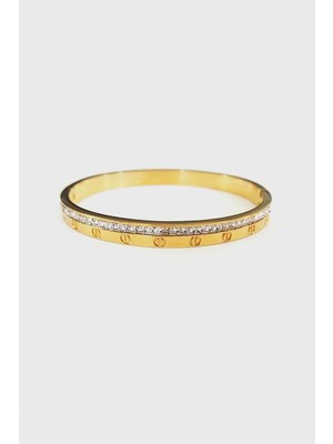 Normadia Şerit Taşlı Çelik Bileklik, Şık ve Zarif Takı Tasarımı