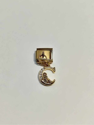 Normadia Esnek Bileklik C Harf Italyan Charm Altın Astronot Detaylı