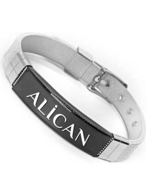 Normadia Şık Siyah Plakalı Erkek Kemer ve Çelik Bileklik Takımı