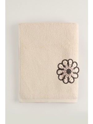 Cadeluz Âvila Pima Pamuk Krem Yüz Havlusu