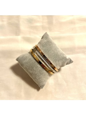 Normadia Metal Tasarımlı 3'lü Bileklik Seti, Şık ve Modern Takı Koleksiyonu