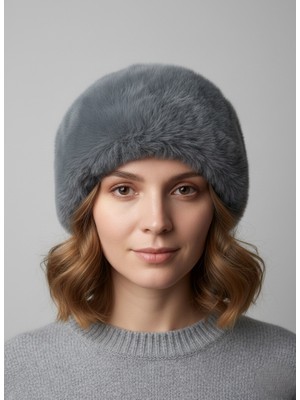 Balkonda Kalpak Şapka Hakiki Deri Suni Kürklü Unisex