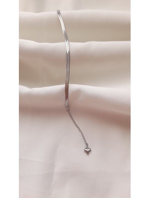 Normadia Şık Gümüş Renk Italyan Zincir Bileklik, Zarif ve Modern Tasarım