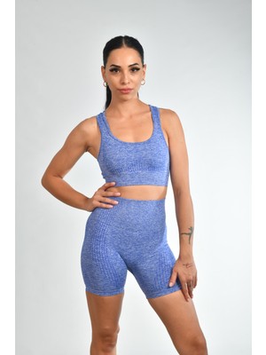 gymphoenix Milano Saks Mavisi Bra Şort Takım