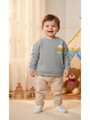 MİNİM Otobüs Baskılı Penye 2 Li Bebe Takım - Günlük - Bayramlık - Özel Gün