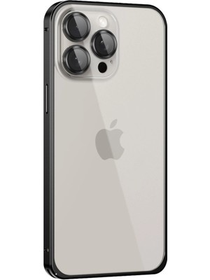 Alem Joko Iphone 15 Pro Max Metal Bumper Mat Kapak - Siyah
