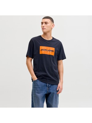 Jack & Jones Erkek Gögüs Logo Baskili Tisört - Cole