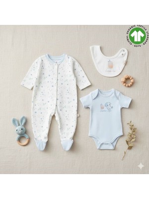 The Nest Kids Puppy Love Premium Organik Pamuk Sevimli Temalı Hastane Çıkış Seti