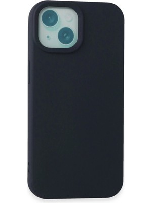 Alem Iphone 15 Plus Kılıf Nano Içi Kadife Silikon - Lacivert