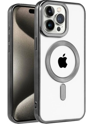 Alem Iphone 15 Pro Kılıf Kronos Magsafe Kapak - Siyah