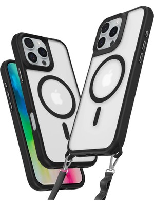 Alem Iphone 16 Pro Max Kılıf Enka Magsafe Silikon Kılıf - Siyah