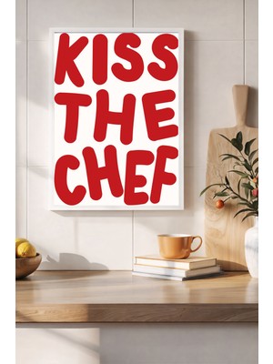 Koi Art Design Beyaz Çerçeveli Tek Parça Modern Mutfak Köşesi Temalı Yüksek Kalite Uv Basklı Tablo