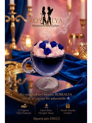Blueberry Cocktaıl-Özgün Tasarım-El Yapımı Mum