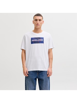Jack & Jones Erkek Gögüs Logo Baskili Tisört - Cole