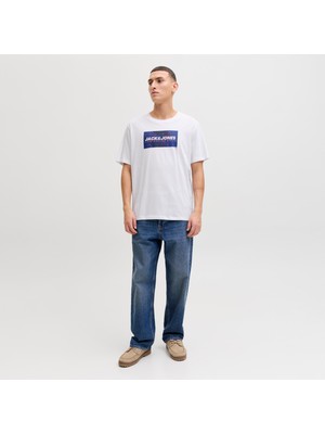 Jack & Jones Erkek Gögüs Logo Baskili Tisört - Cole